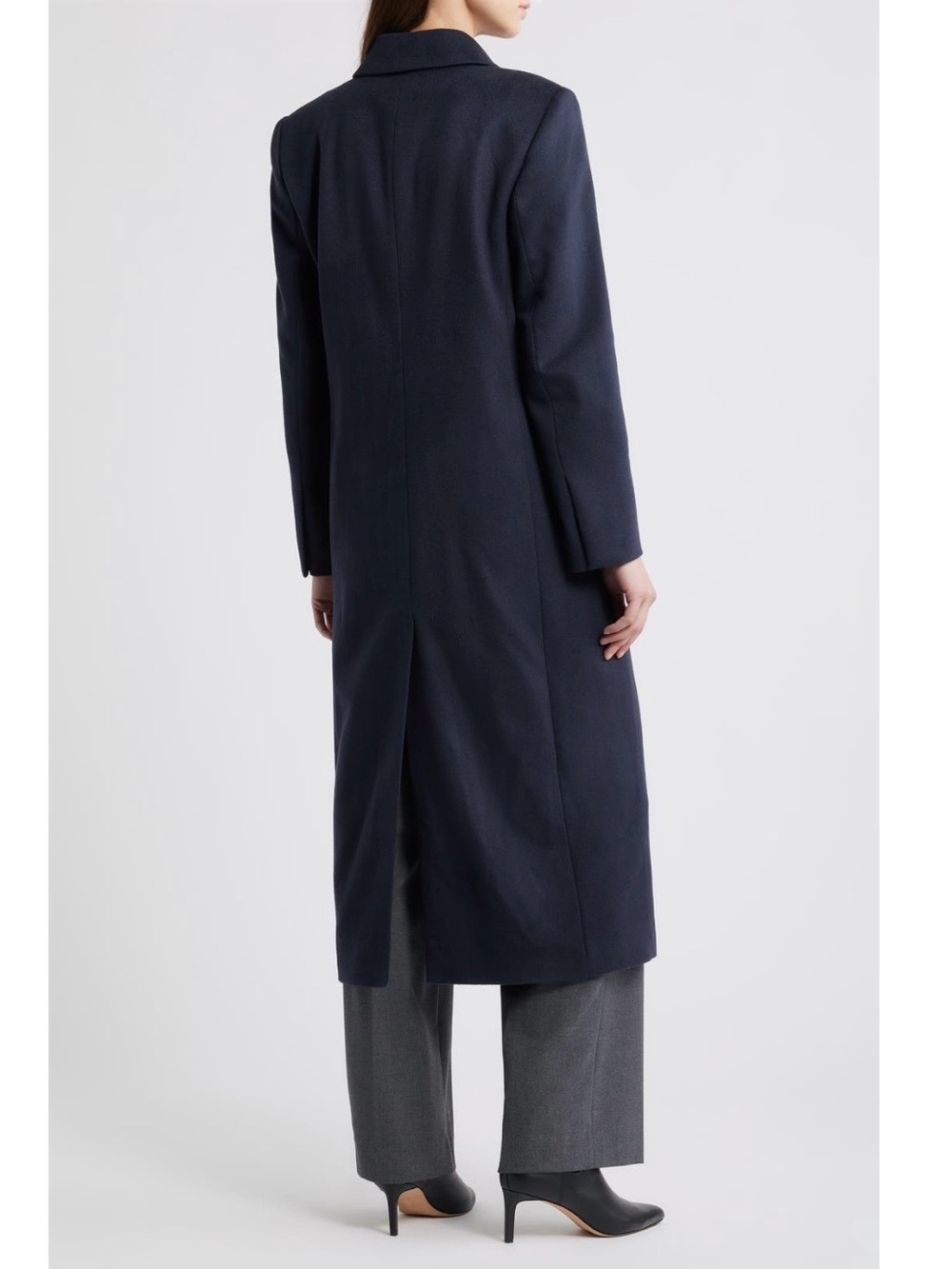 Boss Callafy Cashmere Coat in Dark Blue Size 4 - Picture 3 of 13